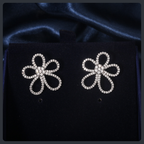 Luxury Flower ZC Jewelry Set sterling silver 925 plated 316L