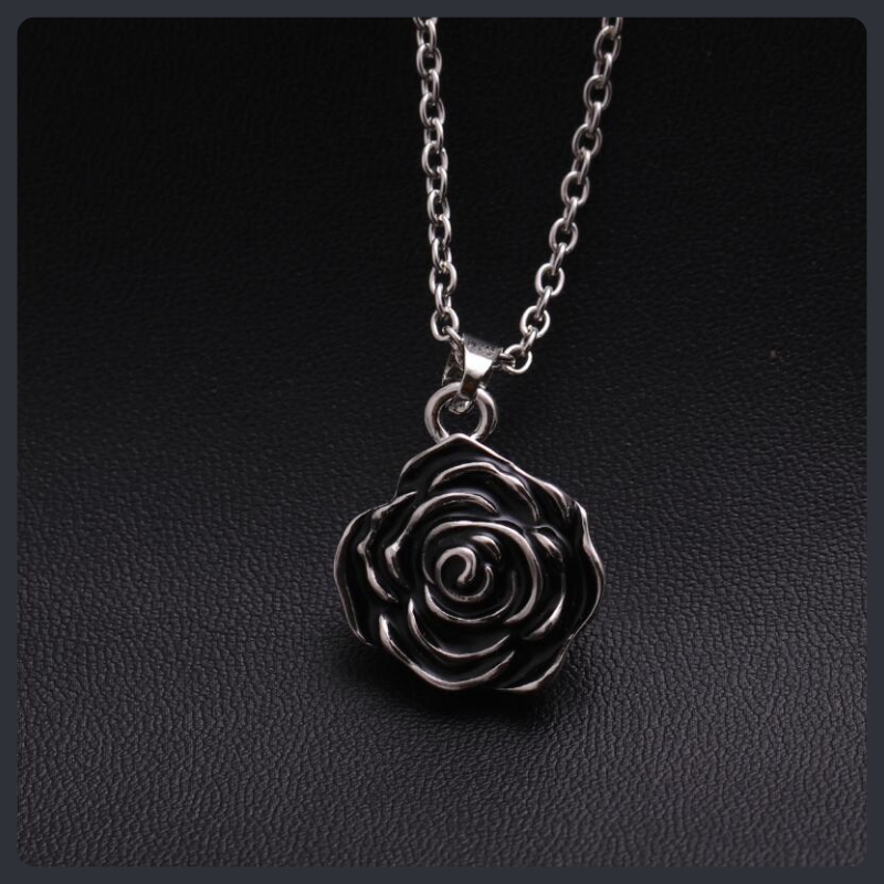 Retro Rose ZC Pendant Necklace sterling silver 925 plated 316L Main image