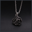 Retro Rose ZC Pendant Necklace sterling silver 925 plated 316L
