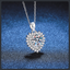 Heart Halo ZC Pendant Necklace sterling silver 925 plated 316L