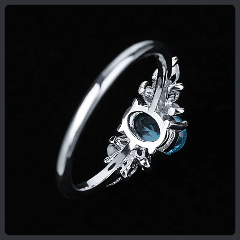 Oval ZC Wedding Band Ring silver plated 316L