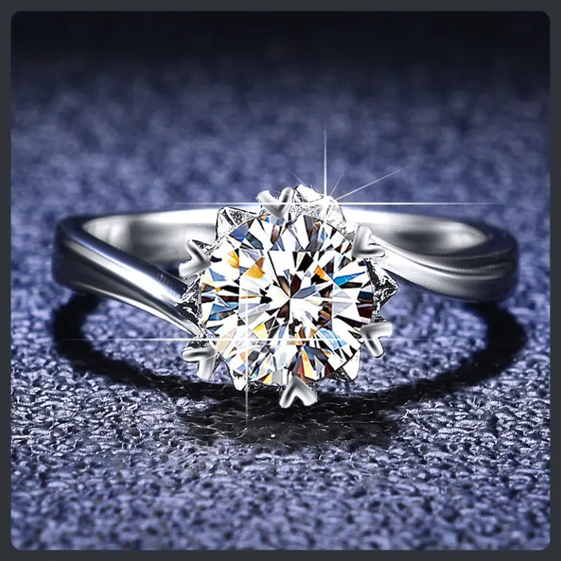 Romantic Class ZC Engagement Ring silver plated 316L