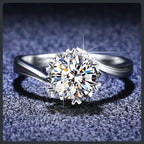 Romantic Class ZC Engagement Ring silver plated 316L