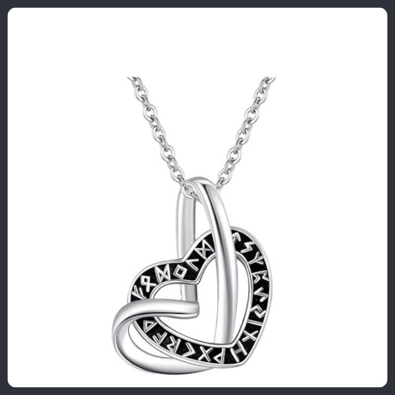 Norse Heart ZC Pendant Necklace sterling silver 925 plated 316L