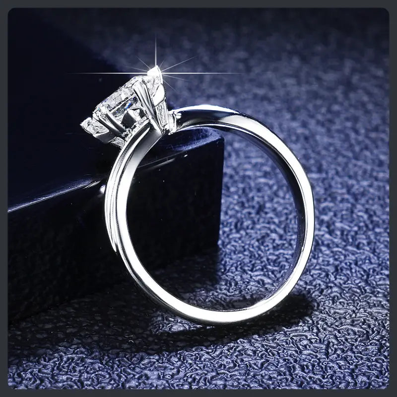 Romantic Class ZC Engagement Ring silver plated 316L