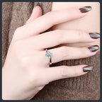 Romantic Class ZC Engagement Ring silver plated 316L