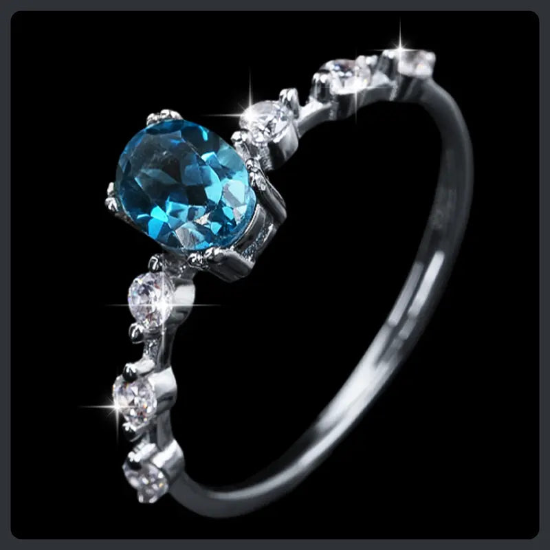 Elegant ZC Engagement Wedding Band Silver plated 316L Main image