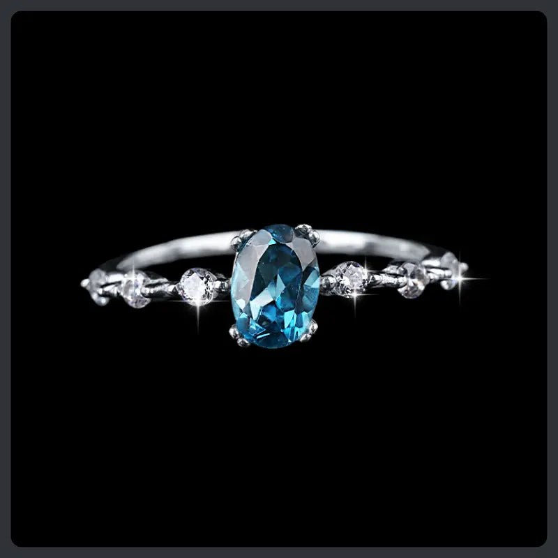 Elegant ZC Engagement Wedding Band Silver plated 316L