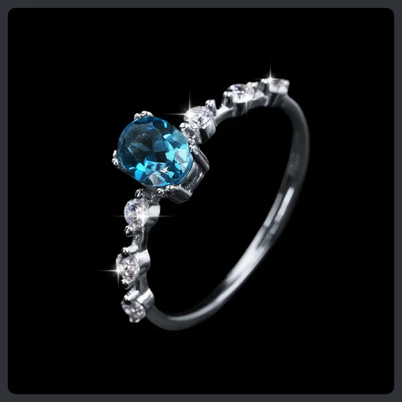 Elegant ZC Engagement Wedding Band Silver plated 316L
