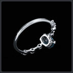 Elegant ZC Engagement Wedding Band Silver plated 316L