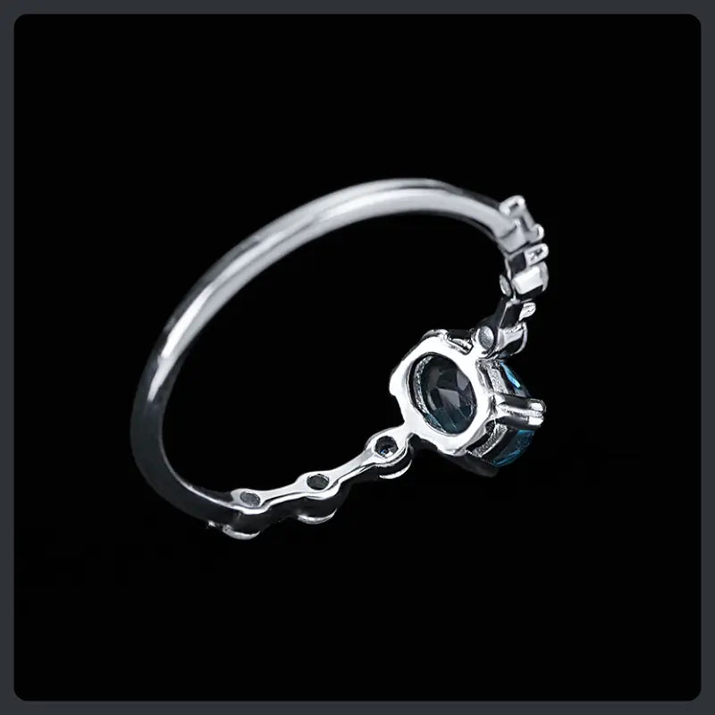 Elegant ZC Engagement Wedding Band Silver plated 316L