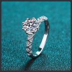 Eight Claw ZC Engagement Ring silver plated 316L