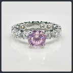 Couple Tennis ZC Ring sterling silver 925 plated 316L