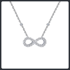 Sparkling Infinity ZC Necklace sterling silver 925 plated 316L
