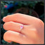Pink Heart ZC Ring silver 925 plated 316L