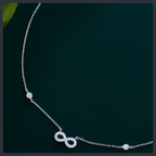 Sparkling Infinity ZC Necklace sterling silver 925 plated 316L