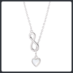 Infinity Heart ZC Necklace sterling silver 925 plated 316L