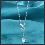 Infinity Heart ZC Necklace sterling silver 925 plated 316L