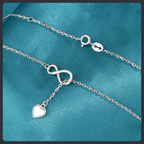 Infinity Heart ZC Necklace sterling silver 925 plated 316L