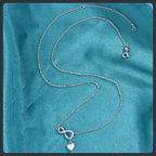 Infinity Heart ZC Necklace sterling silver 925 plated 316L