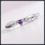 Elegant Purple Heart ZC Ring silver plated 316L