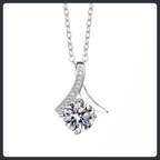 Radiant Round ZC Pendant Necklace sterling silver 925 plated 316L