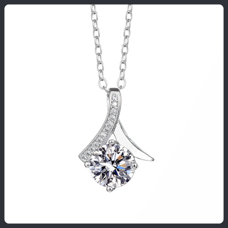 Radiant Round ZC Pendant Necklace sterling silver 925 plated 316L