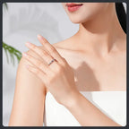 Elegant Purple Heart ZC Ring silver plated 316L