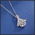Radiant Round ZC Pendant Necklace sterling silver 925 plated 316L