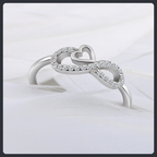 Infinity Heart ZC Ring sterling silver 925 plated 316L