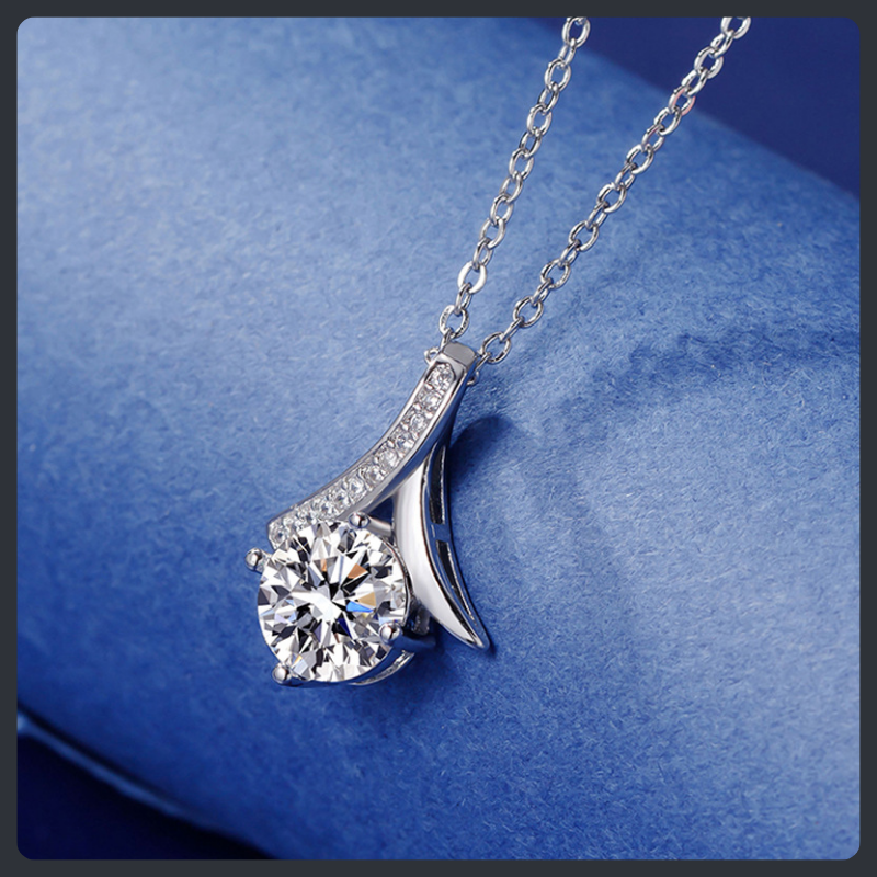 Radiant Round ZC Pendant Necklace sterling silver 925 plated 316L