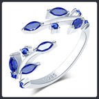 Dainty Leaf Branch ZC Ring sterling silver 925 plated 316L