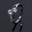 Two Stone ZC Ring silver plated 316L
