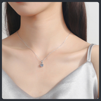 Snowflake ZC Pendant Necklace sterling silver 925 plated 316L