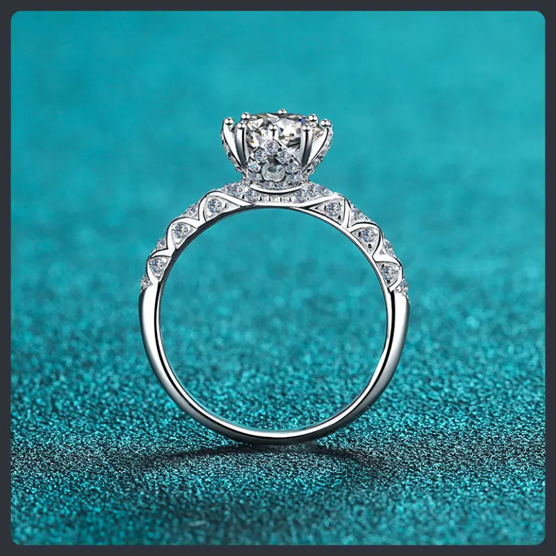 Eight Claw ZC Engagement Ring silver plated 316L