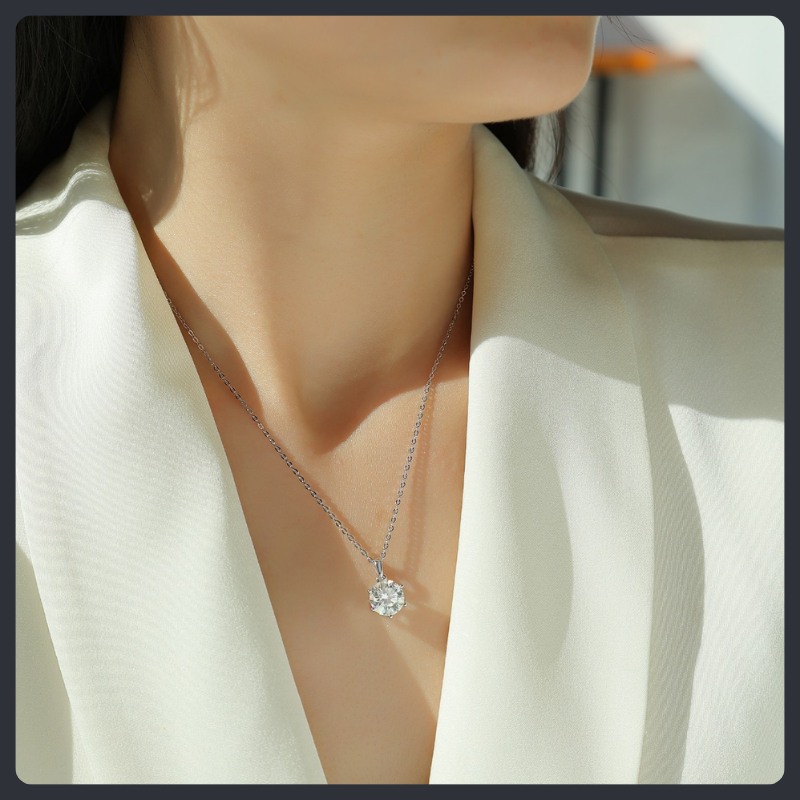 Snowflake ZC Pendant Necklace sterling silver 925 plated 316L