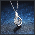 Water Drop ZC Pendant Necklace sterling silver 925 plated 316L