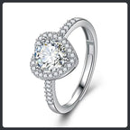 Heart Shaped ZC Ring silver plated 316L