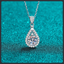 Drop Shape ZC Pendant Necklace sterling silver 925 plated 316L