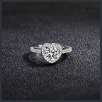 Heart Shaped ZC Ring sterling silver 925 plated 316L