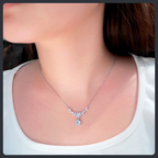 Wheat Ear Flower ZC Necklace sterling silver 925 plated 316L