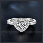 Heart Shaped ZC Ring sterling silver 925 plated 316L