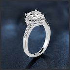 Heart Shaped ZC Ring sterling silver 925 plated 316L