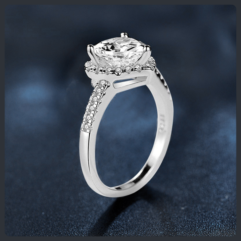 Heart Shaped ZC Ring sterling silver 925 plated 316L