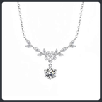 Wheat Ear Flower ZC Necklace sterling silver 925 plated 316L