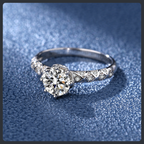 Eight Claw ZC Engagement Ring sterling silver 925 plated 316L