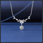 Wheat Ear Flower ZC Necklace sterling silver 925 plated 316L