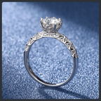 Eight Claw ZC Engagement Ring sterling silver 925 plated 316L