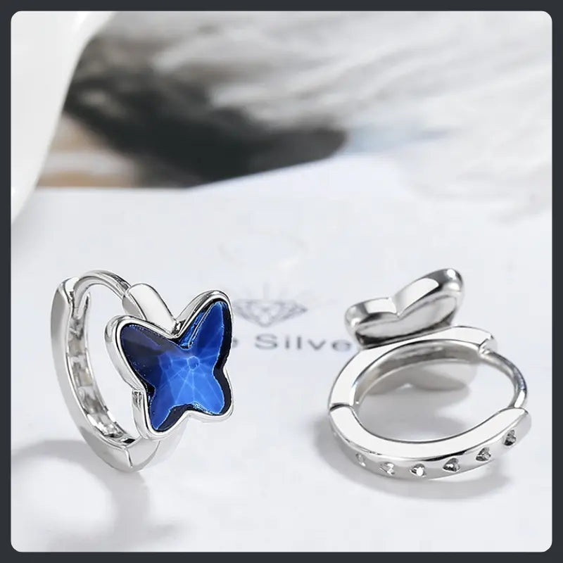 Butterfly ZC Drop Earrings sterling silver 925 plated 316L