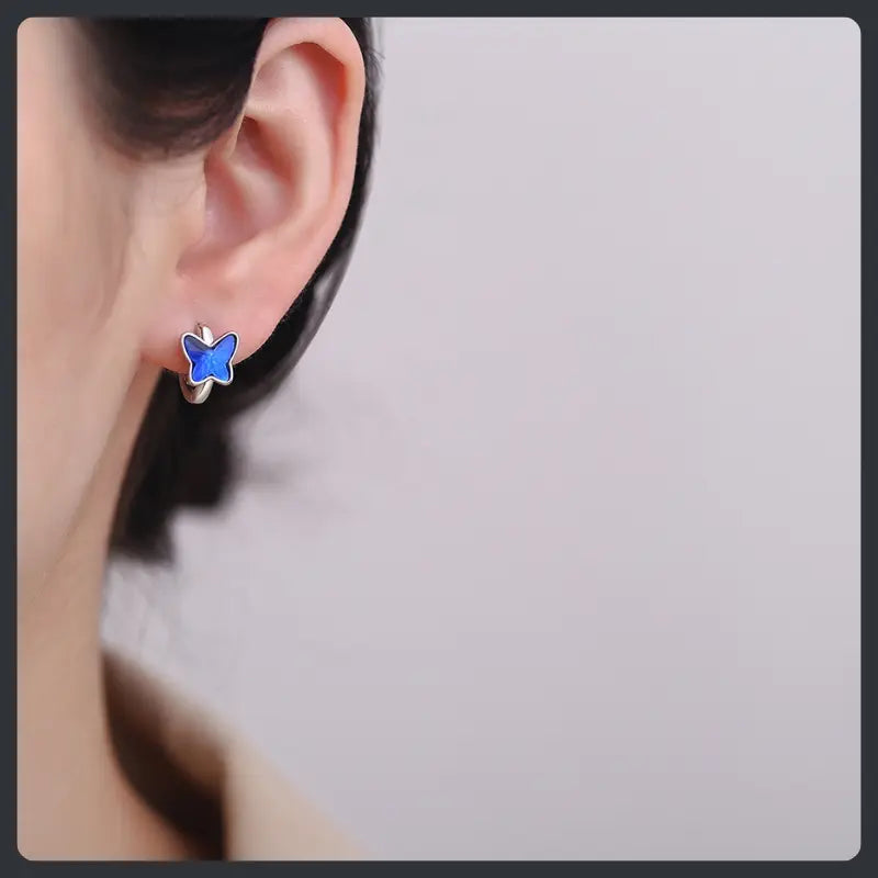 Butterfly ZC Drop Earrings sterling silver 925 plated 316L